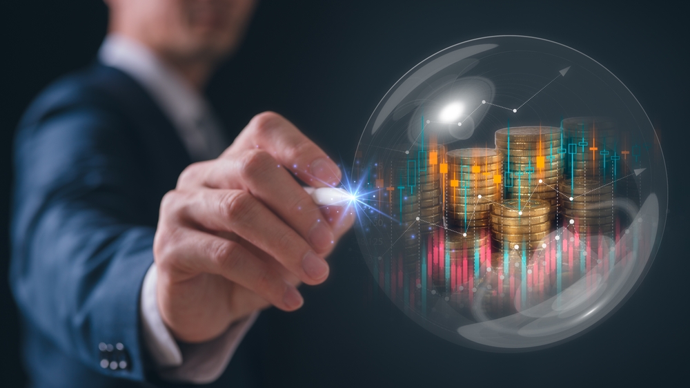 investment,and,finance,concept,,businessman,using,pen,pointing,at,virtual